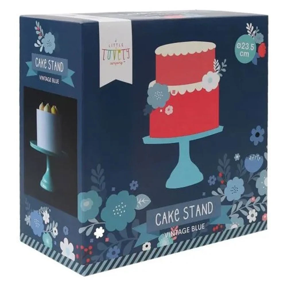 A Little Lovely Cake Stand Small Vintage Blue 4 A Little Lovely Cake Stand Small Vintage Blue - Image 4