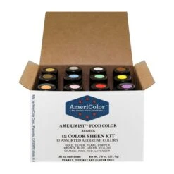 AmeriColor Full Set Of 12 - Sheen AmeriMist Airbrush Colour - 0.65oz Bottles -Silikomart Store americolor full set of 12 sheen amerimist airbrush colour 0 65oz bottles p3427 17875 image