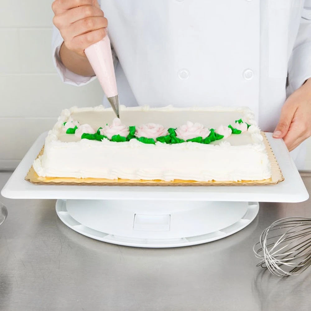 Ateco 12" Or 12" X 16" Two Sided Revolving Plastic Cake Stand / Turntable - 609 5 Ateco 12" Or 12" X 16" Two Sided Revolving Plastic Cake Stand / Turntable - 609 - Image 5