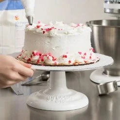 Ateco 12" Revolving Cake Stand With Cast Iron Base And Aluminum Top - 612 -Silikomart Store ateco 12 revolving cake stand with cast iron base and aluminum top 612 p14762 51076 image