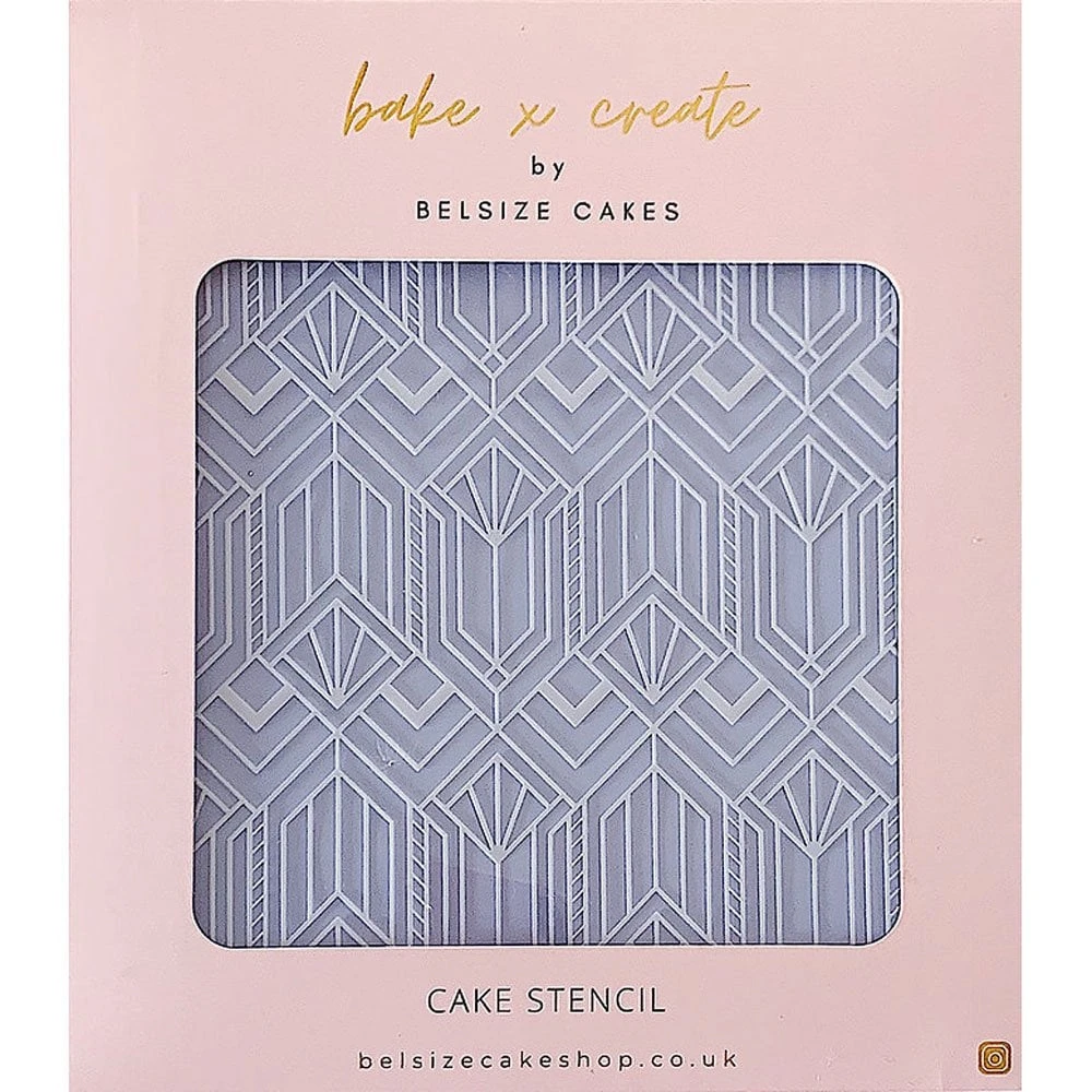 Belsize Cake Stencils Art Deco Cake Stencil 1 Belsize Cake Stencils Art Deco Cake Stencil