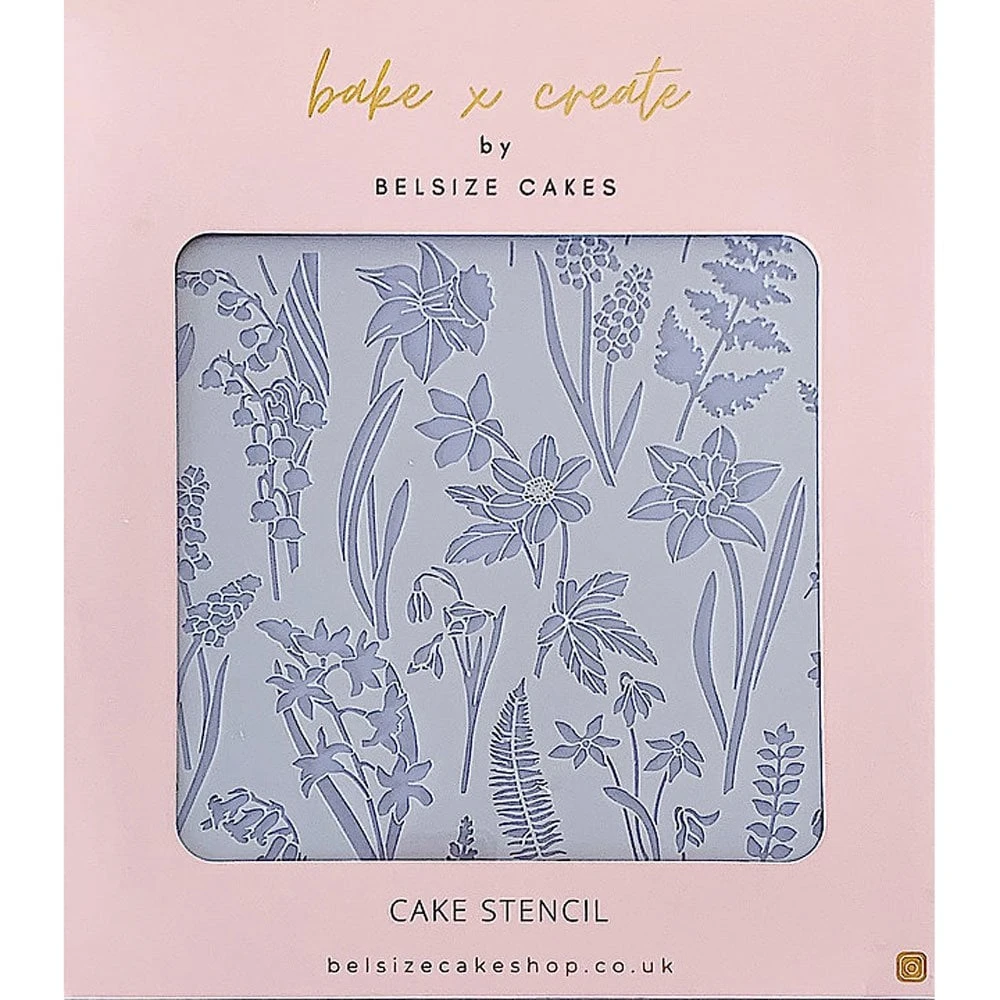 Belsize Cake Stencils Floral Medley Cake Stencil 1 Belsize Cake Stencils Floral Medley Cake Stencil