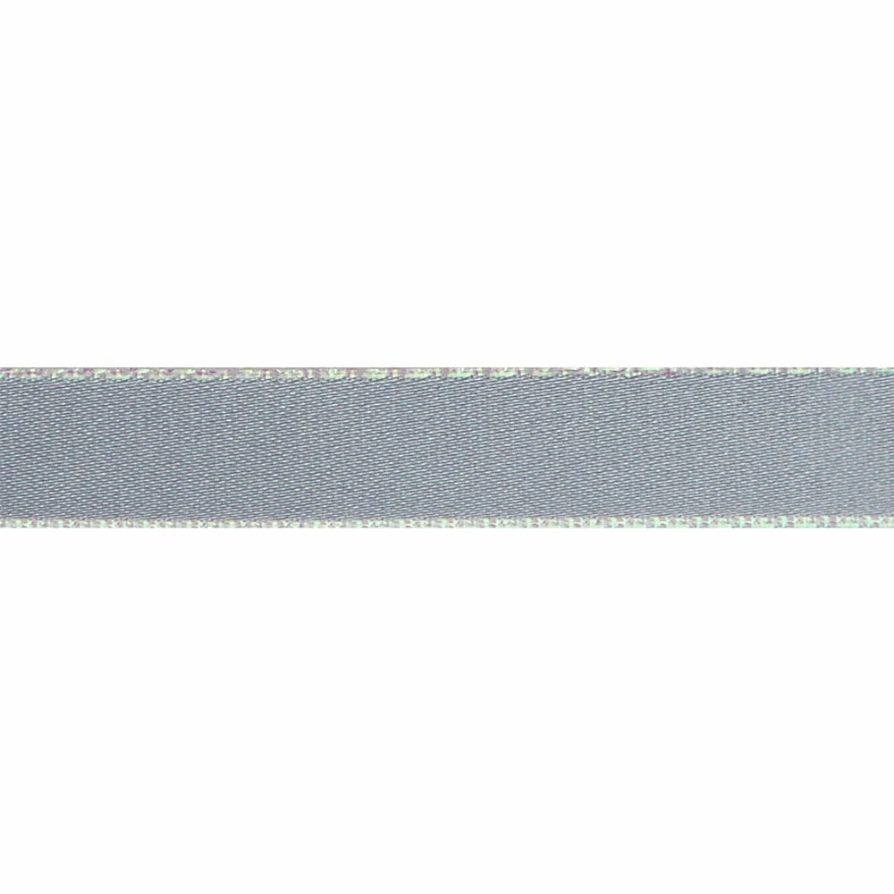 Berisford Ribbon Iridescent Edge Satin Silver Grey Colour No.18 Ribbon - 15mm X 20M 1 Berisford Ribbon Iridescent Edge Satin Silver Grey Colour No.18 Ribbon - 15mm X 20M
