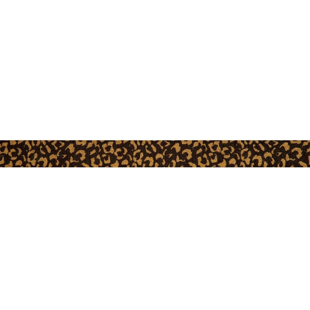 Berisford Ribbon Leopard Spots Print Gold / Black Ribbon - 25mm X 20M 1 Berisford Ribbon Leopard Spots Print Gold / Black Ribbon - 25mm X 20M
