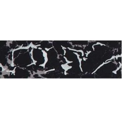 Berisford Ribbon Marble Black / Silver Double Faced Satin Ribbon - 25mm X 20M