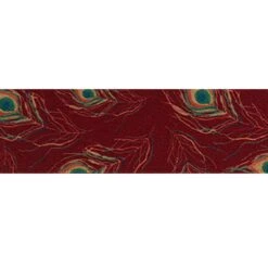 Berisford Ribbon Peacock Feather Red Double Faced Satin Ribbon - 25mm X 20M