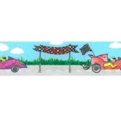 Berisford Ribbon Racing Car Multi Coloured Ribbon - 25mm X 25M
