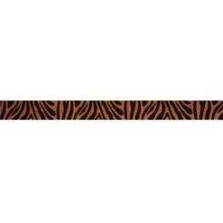 Berisford Ribbon Zebra Stripes Print Copper / Black Ribbon - 25mm X 20M
