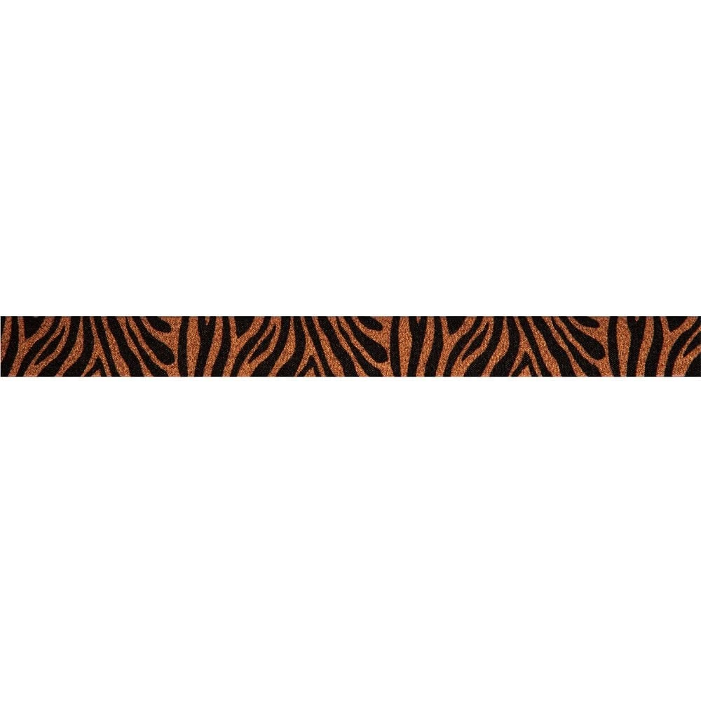 Berisford Ribbon Zebra Stripes Print Copper / Black Ribbon - 25mm X 20M 1 Berisford Ribbon Zebra Stripes Print Copper / Black Ribbon - 25mm X 20M
