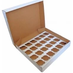 Cake Craft Company 4" Deep - White Heavy Duty Cupcake/Muffin Box - Holds 24 (Pack Of 10) -Silikomart Store cake craft company 4 deep white heavy duty cupcake muffin box holds 24 pack of 10 p2853 13429 image