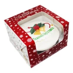 Cake Craft Company 8" Premium Design Christmas Snowflake Window Cake Boxes PACK OF 10