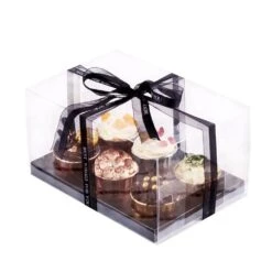 Cake Craft Company Black Deluxe Crystal Transparent Cupcake Boxes - Holds 6 -Silikomart Store cake craft company black deluxe crystal transparent cupcake boxes holds 6 p18614 66576 image