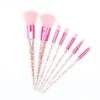 Blush Powder Metallic Pink Brush Set With Sprinkles Inside - Set Of 7 - Ideal For Gift