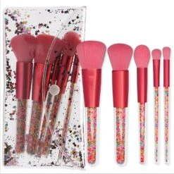 Blush Powder Metallic Red Mini Brush Set With Sprinkles Inside - Set Of 5 - Ideal For Gift -Silikomart Store cake craft company blush powder metallic red mini brush set with sprinkles inside set of 5 ideal for gift p11861 42237 image