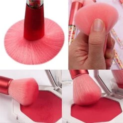 Blush Powder Metallic Red Mini Brush Set With Sprinkles Inside - Set Of 5 - Ideal For Gift -Silikomart Store cake craft company blush powder metallic red mini brush set with sprinkles inside set of 5 ideal for gift p11861 42239 image