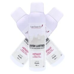 Lavish Lustres Pearl - 'Lavish Lustre' Edible Food Colouring Metallic Lustre Decorating Spray 400ml
