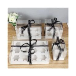 Cake Craft Company White Deluxe Crystal Transparent Cupcake Boxes - Holds 12 12 Cake Craft Company White Deluxe Crystal Transparent Cupcake Boxes - Holds 12 -Silikomart Store cake craft company white deluxe crystal transparent cupcake boxes holds 12 p18619 66416 image