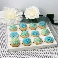 Cake Craft Company White Deluxe Crystal Transparent Cupcake Boxes - Holds 12