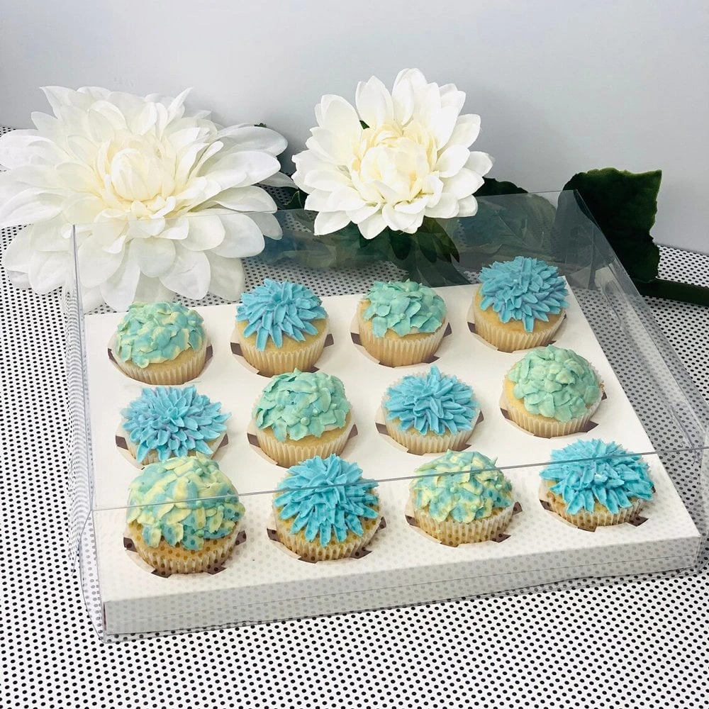 Cake Craft Company White Deluxe Crystal Transparent Cupcake Boxes - Holds 12 1 Cake Craft Company White Deluxe Crystal Transparent Cupcake Boxes - Holds 12