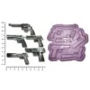 Cake Craft Moulds Guns #1 Hand Guns Large Silicone Mould