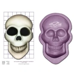 Cake Craft Moulds Smiley Skull Extra Large Silicone Mould