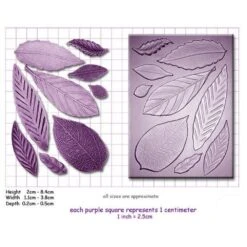 Cake Craft Moulds Steam Punk Leaves & Feathers Silicone Mould