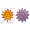Cake Craft Moulds Sun Face Large Silicone Mould