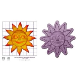Cake Craft Moulds Sun Face Large Silicone Mould