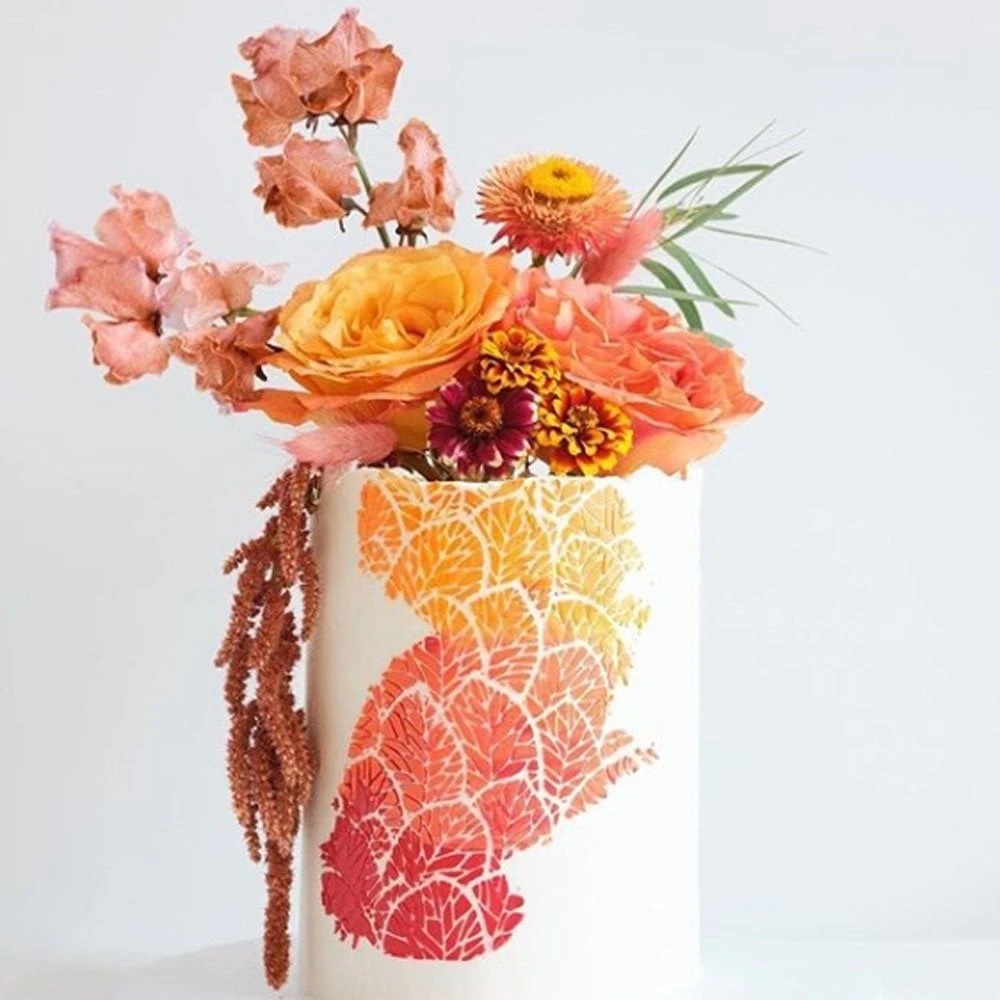 Caking It Up AUTUMN - Cake Stencil By Karen Reeves 5 Caking It Up AUTUMN - Cake Stencil By Karen Reeves - Image 5