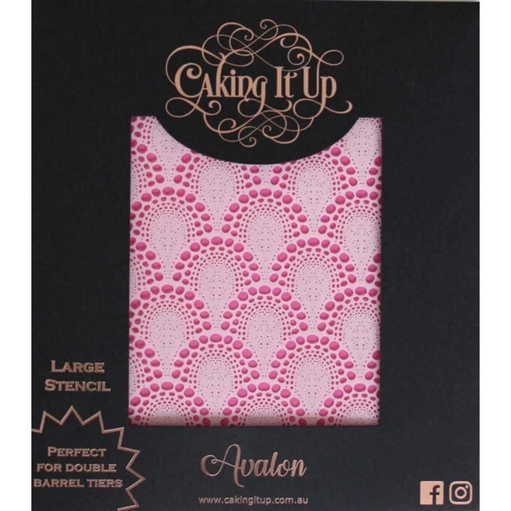 Caking It Up Avalon - Cake Stencil By Karen Reeves 1 Caking It Up Avalon - Cake Stencil By Karen Reeves