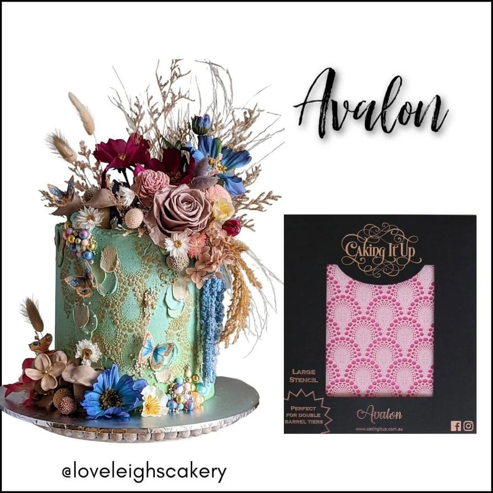 Caking It Up Avalon - Cake Stencil By Karen Reeves 2 Caking It Up Avalon - Cake Stencil By Karen Reeves - Image 2