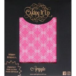 Caking It Up Mesh Stencil - Argyle