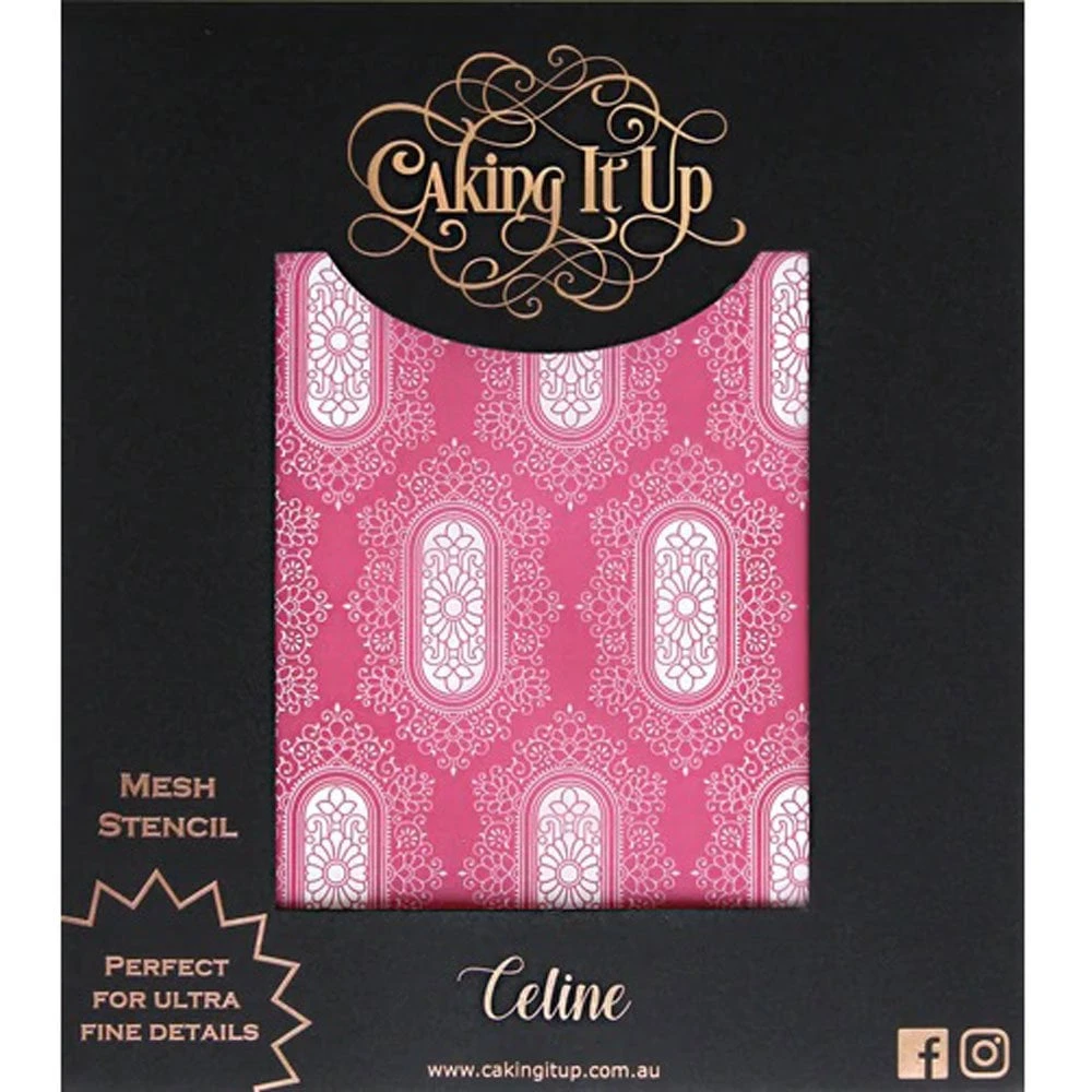 Caking It Up Mesh Stencil - Celine 1 Caking It Up Mesh Stencil - Celine