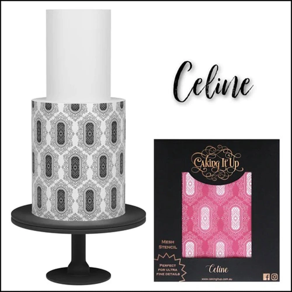 Caking It Up Mesh Stencil - Celine 2 Caking It Up Mesh Stencil - Celine - Image 2