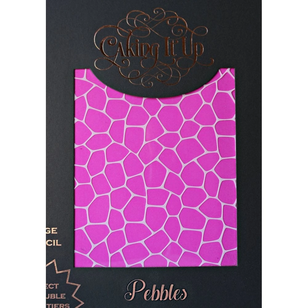 Caking It Up PEBBLES - Cake Stencil By Karen Reeves 1 Caking It Up PEBBLES - Cake Stencil By Karen Reeves
