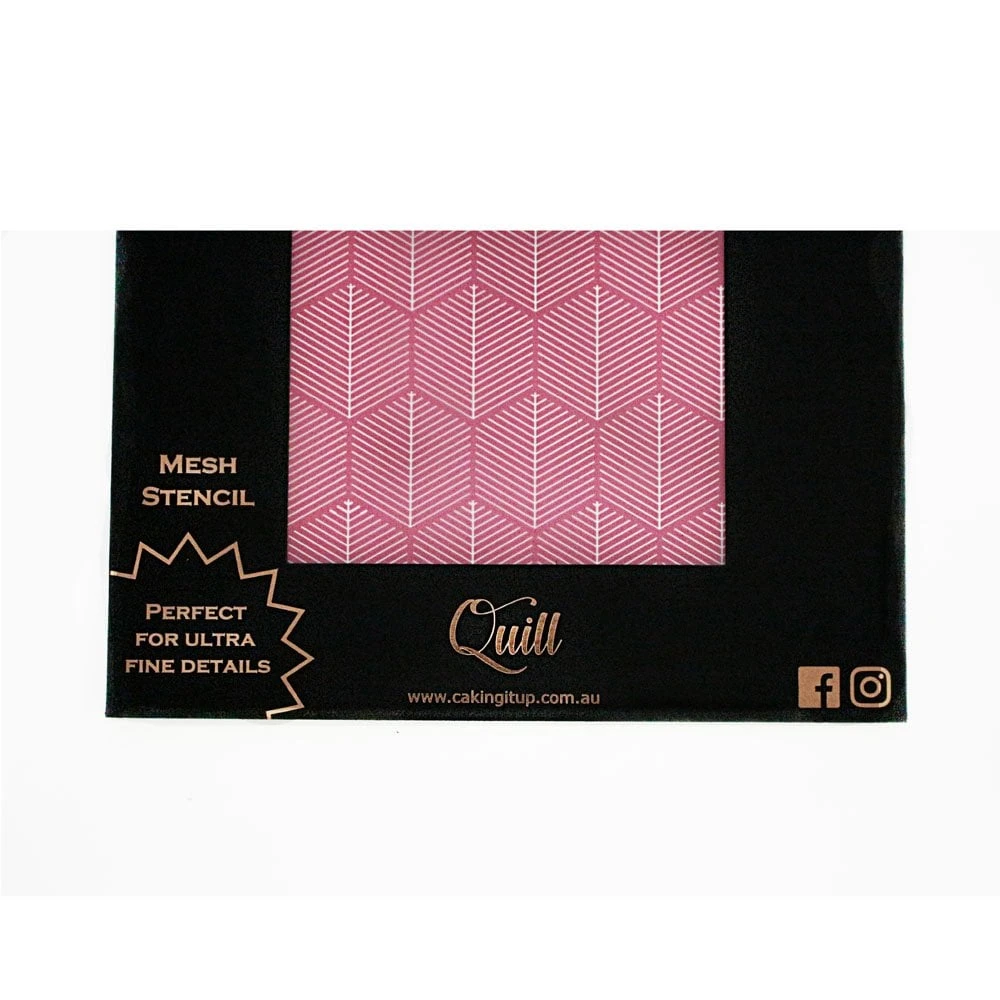 Caking It Up QUILL Mesh Cake Stencil By Karen Reeves 3 Caking It Up QUILL Mesh Cake Stencil By Karen Reeves - Image 3