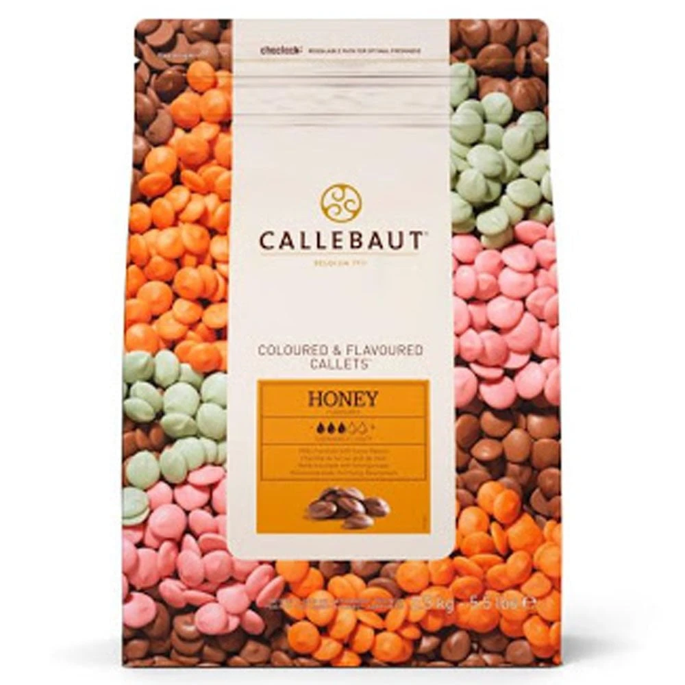 Callebaut Honey Milk Chocolate With Honey Callets - 2.5kg 1 Callebaut Honey Milk Chocolate With Honey Callets - 2.5kg