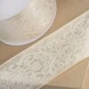 Club Green Flock Print Ribbon Ivory - 65mm X 10M