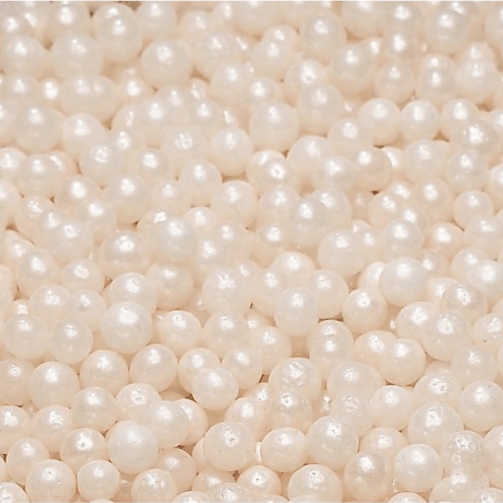 Club Green Pearlised Sugar Balls Ivory/Cream 2MM 1 Club Green Pearlised Sugar Balls Ivory/Cream 2MM