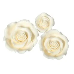 Culpitt Ivory - Edible SugarSoft® Roses - Assorted Mixed Pack