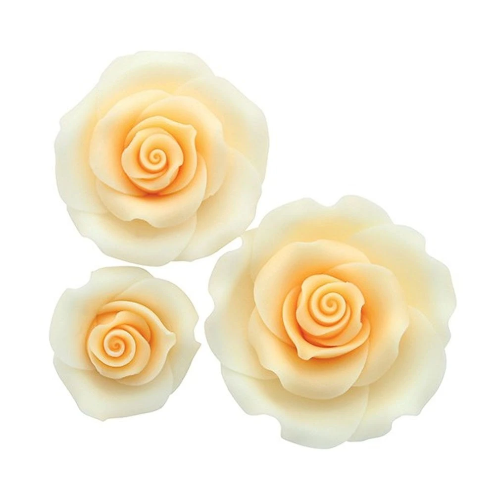 Culpitt Ombre Peach Sugar Soft Roses - Mixed Pack Of 38mm, 50mm, 63mm - Boxed 12 1 Culpitt Ombre Peach Sugar Soft Roses - Mixed Pack Of 38mm, 50mm, 63mm - Boxed 12