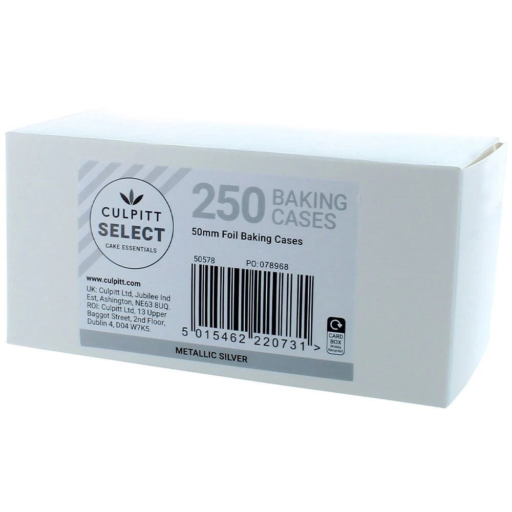 Culpitt Silver Foil Baking Cupcake Cases - Pack Of 250 2 Culpitt Silver Foil Baking Cupcake Cases - Pack Of 250 - Image 2