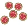 Culpitt Valentine Greetings Plaque Sugar Decorations Red - 50mm - Box Of 200
