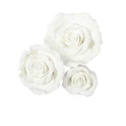 Culpitt White - Edible SugarSoft® Roses - Assorted Mixed Pack