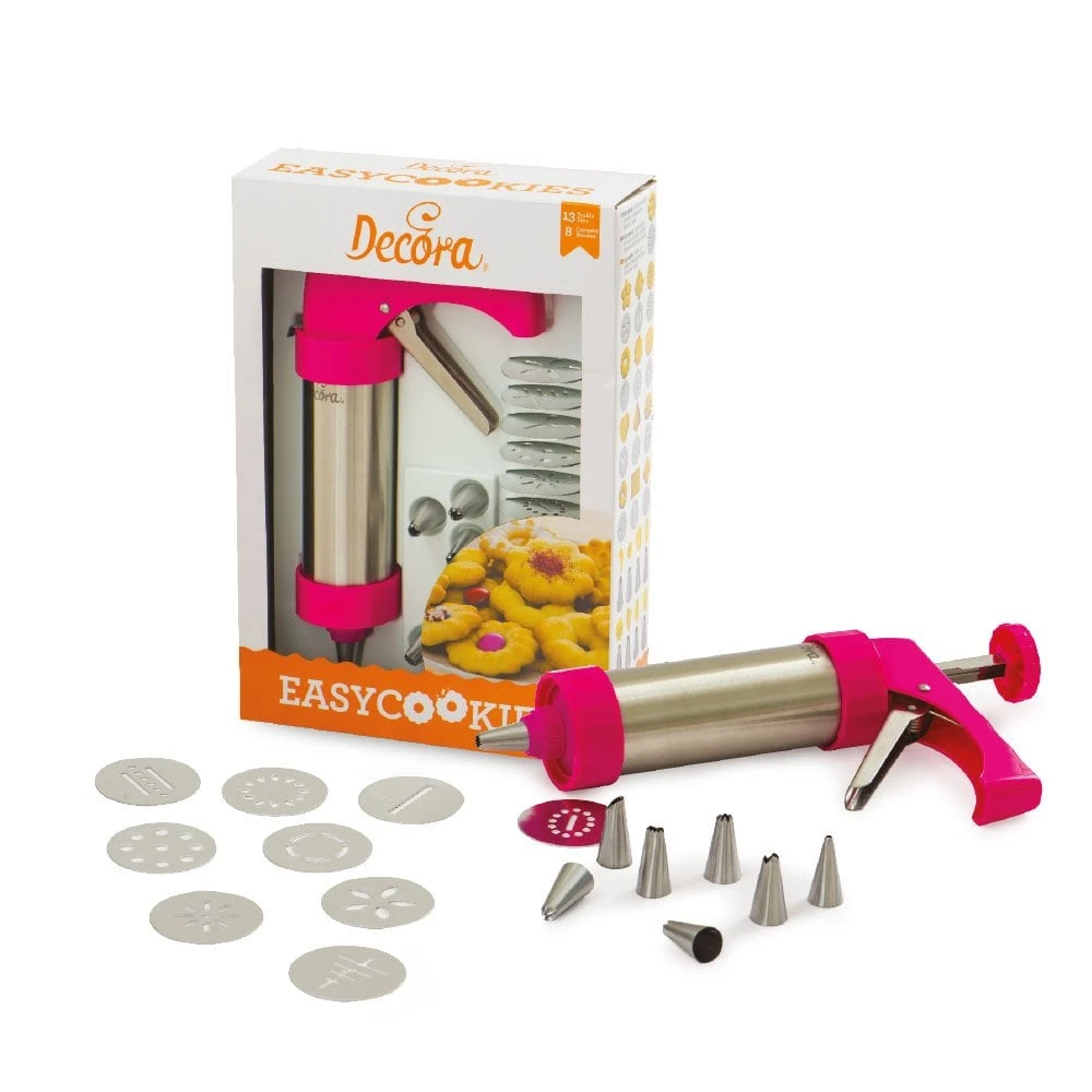 Decora Cookie Press With Pattern Discs And Nozzles 1 Decora Cookie Press With Pattern Discs And Nozzles