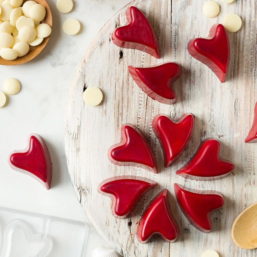 Decora Crazy Heart Polycarbonate Chocolate Mould - 12 Cavities 2 Decora Crazy Heart Polycarbonate Chocolate Mould - 12 Cavities - Image 2