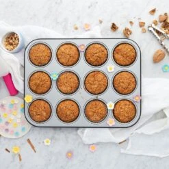 Decora Cupcake/Muffin Pan Of 12, Non-Stick Steel -Silikomart Store decora cupcake muffin pan of 12 non stick steel p4819 26687 image