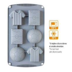 Decora Football Silicone Mould - 6 Cavities -Silikomart Store decora football silicone mould 6 cavities p15882 55323 image
