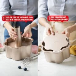 Decora Gold Line Non Stick Flower Angel Food Pan -Silikomart Store decora gold line non stick flower angel food pan p15867 55275 image