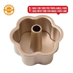 Decora Gold Line Non Stick Flower Angel Food Pan -Silikomart Store decora gold line non stick flower angel food pan p15867 55276 image